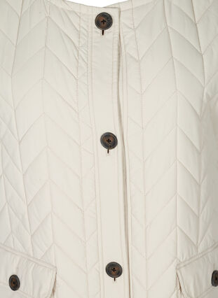 Lang gewatteerd vest met zakken, Pumice Stone, Packshot image number 2