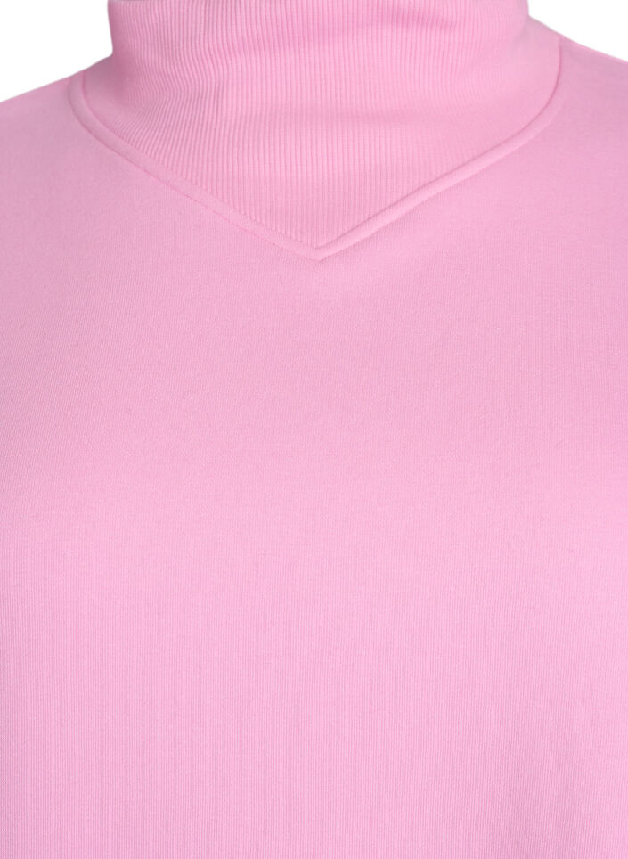 Sweatshirt met hoge kraag en lange mouwen, Roze, Packshot image number 2