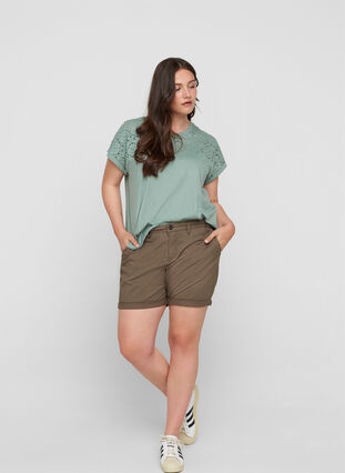 Regular fit shorts met zakken, Tarmac, Model image number 2