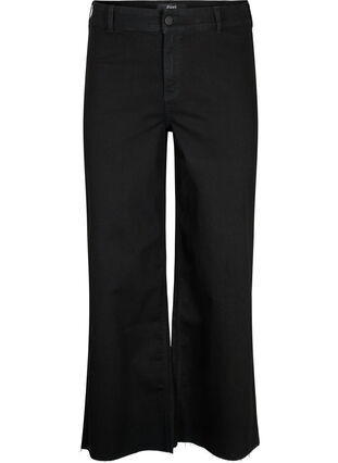 Jean large taille haute, Black, Packshot image number 0