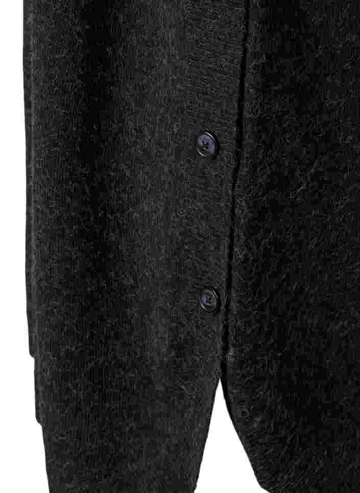 Robe en maille mélangé avec boutons, Dark Grey Melange, Packshot image number 3