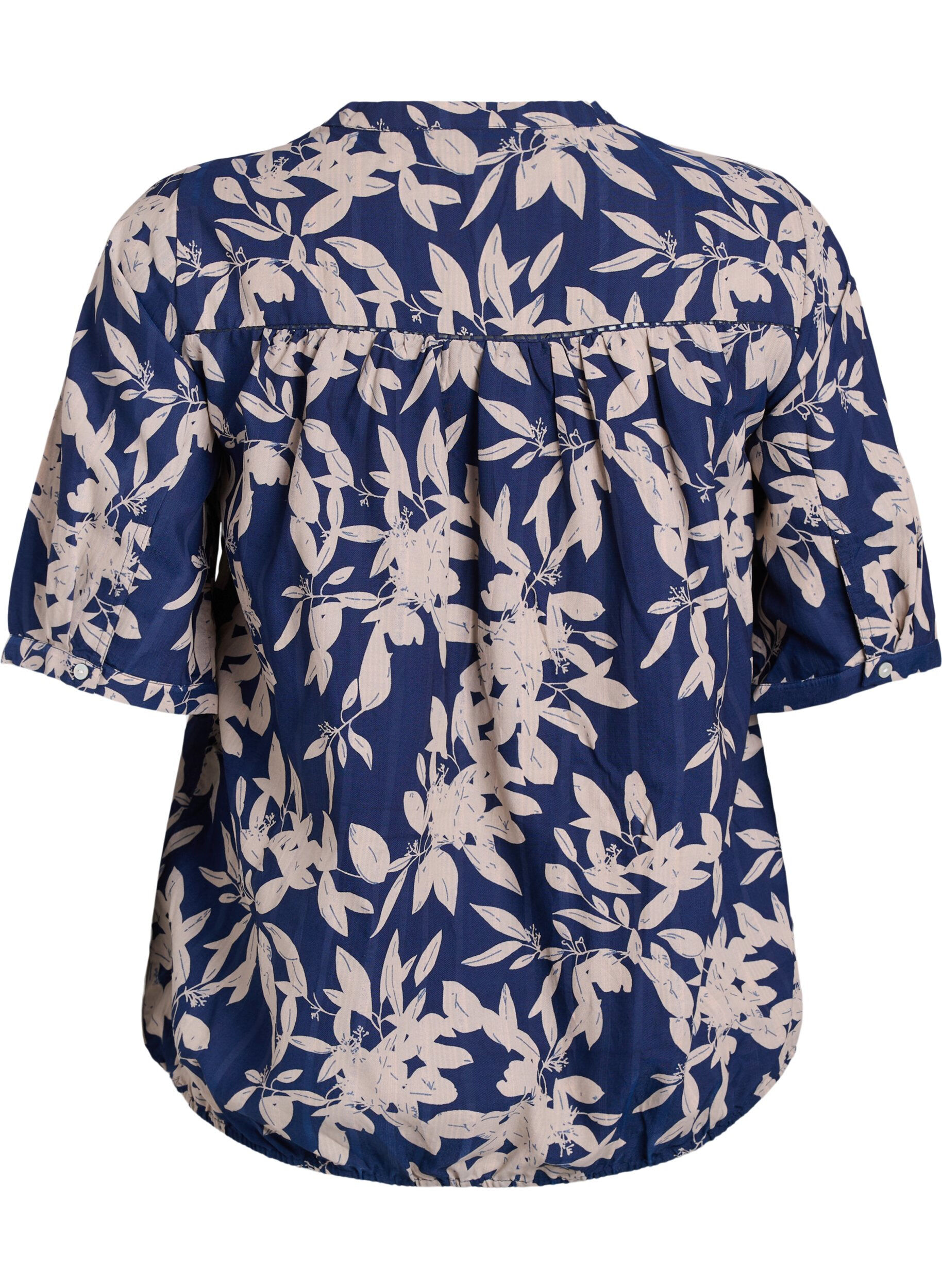 ZizziBlouse met print en 1/2 mouwen, Blauw, Packshot image number 1