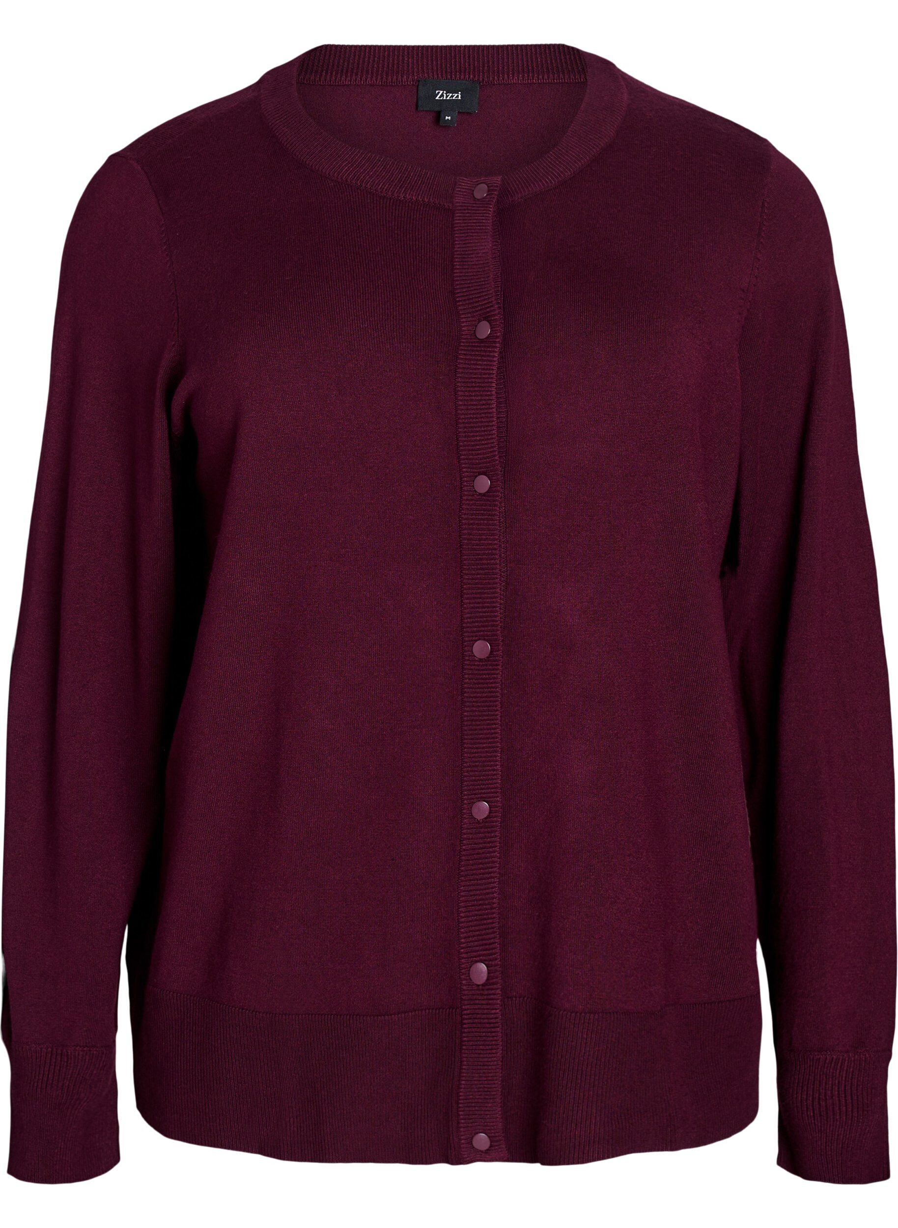 Cardigan en tricot avec col rond et boutons