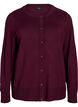 Cardigan en tricot avec col rond et boutons, Bordeaux, Packshot image number 0