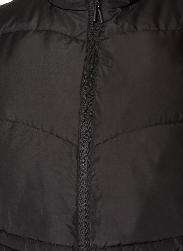 Puffer gilet met verstelbare taille, Zwart, Packshot image number 2