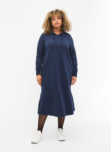 Robe sweat-shirt à capuche, Dress Blues, Model image number 0