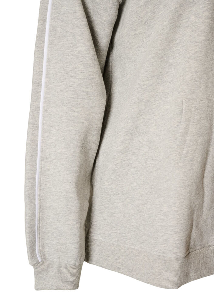 Sweat &agrave; capuche avec motif brod&eacute;, Gris, Packshot image number 4
