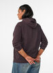 Sweat &agrave; capuche zipp&eacute; avec poches, Marron, Model image number 2