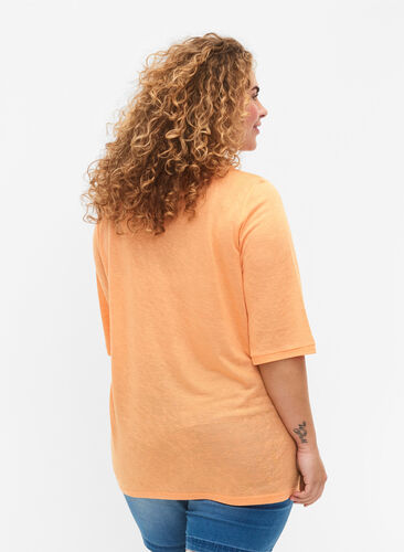 Blouse à manches 3/4, Mock Orange, Model image number 1