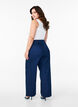 High-waisted jeans met wide fit, Blauw, Model image number 1