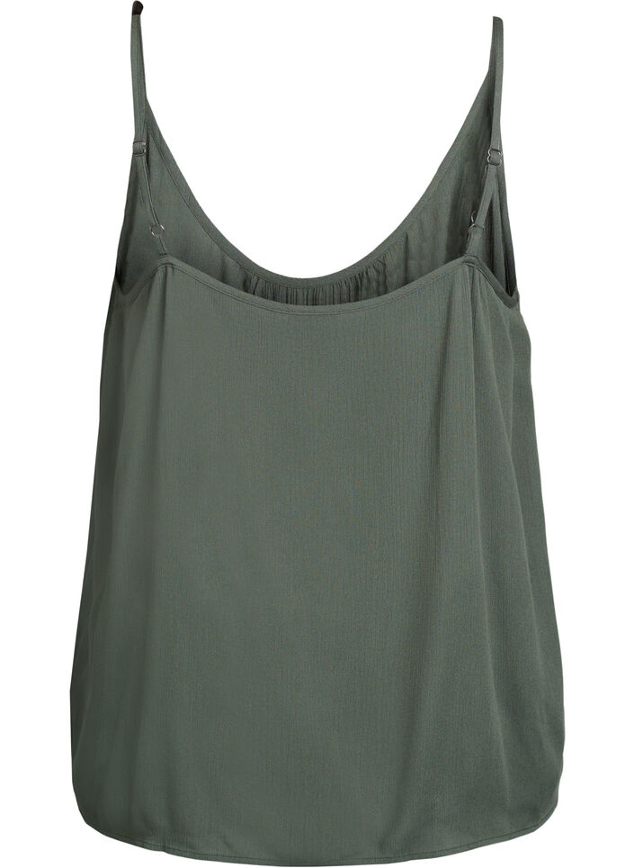 Strap top in viscose, Groen, Packshot image number 1