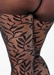 25 denier panties met bladmotief, Black, Packshot image number 2