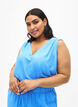 Mouwloze top met kreukeffecten, Blauw, Model image number 0
