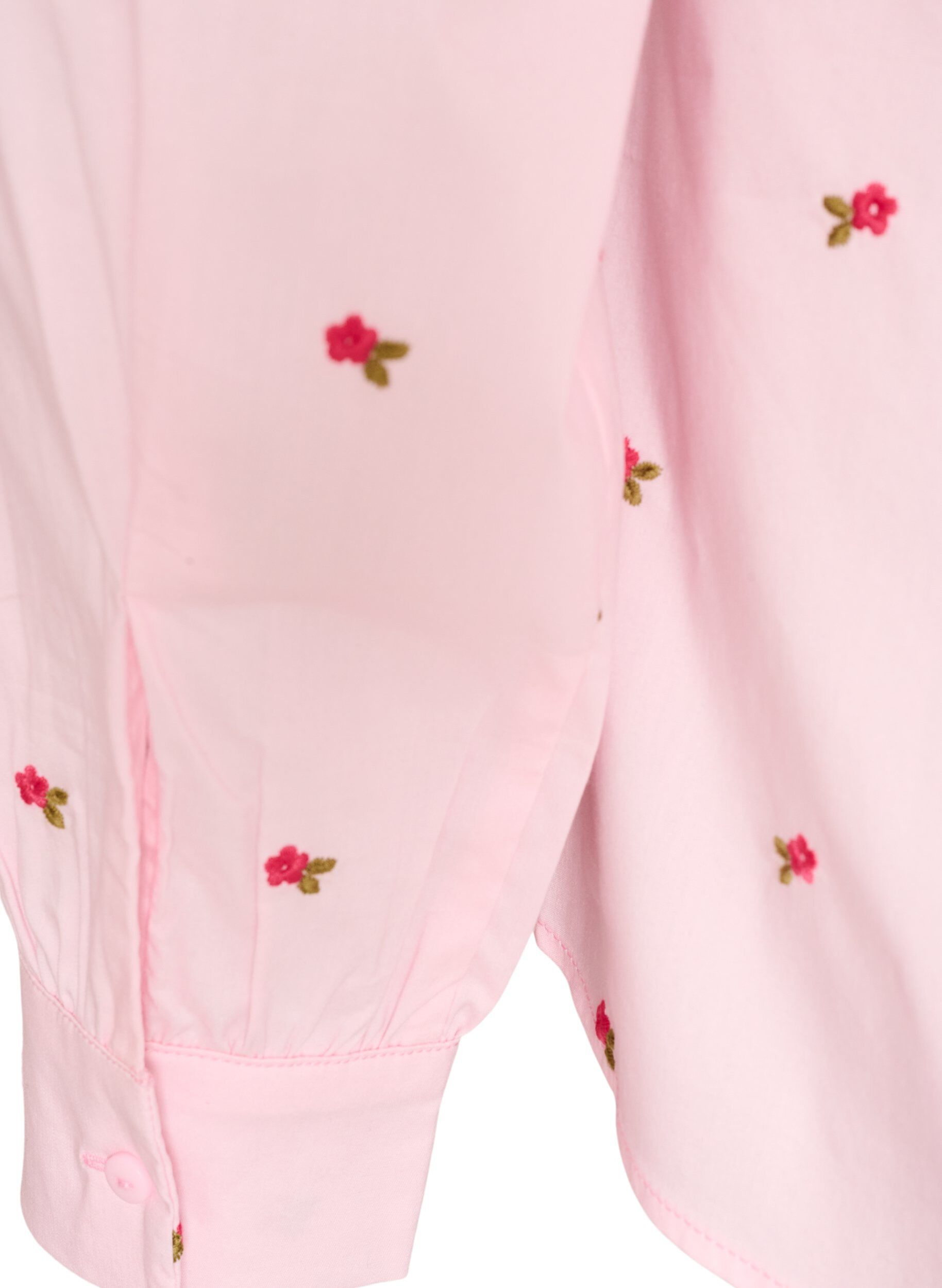 ZizziShirt met geborduurde bloemen, Roze, Packshot image number 3