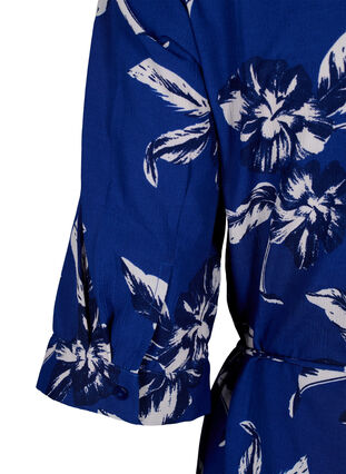 FLASH - Robe chemise avec imprimé floral, Navy Blazer Flower, Packshot image number 3