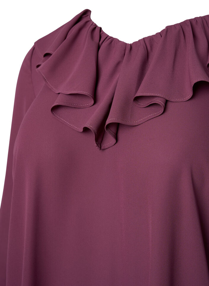  Blouse met ruches en lange mouwen, Renaissance Rose, Packshot image number 2