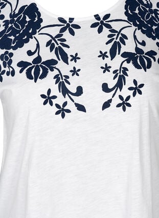 T-Shirt avec imprimé, Bright White W. mood indigo, Packshot image number 2