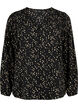 Blouse avec col en V et imprimé, Black Dot AOP, Packshot image number 0