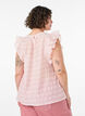 Blouse sans manches textur&eacute;e avec volants, Rose, Model image number 2