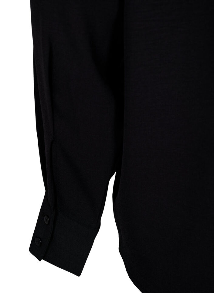 Blouse met kanten detail, Black, Packshot image number 3