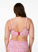 Gestreepte bikinitop met afneembare vulling, Roze, Model image number 1