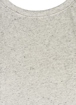 T-shirt chiné en coton, Light Grey Melange, Packshot image number 2