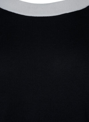 Gebreide trui met colorblock, Black Comb., Packshot image number 2