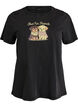 T-shirt &agrave; imprim&eacute; chien et effet d&eacute;lav&eacute;, Gris anthracite, Packshot image number 0