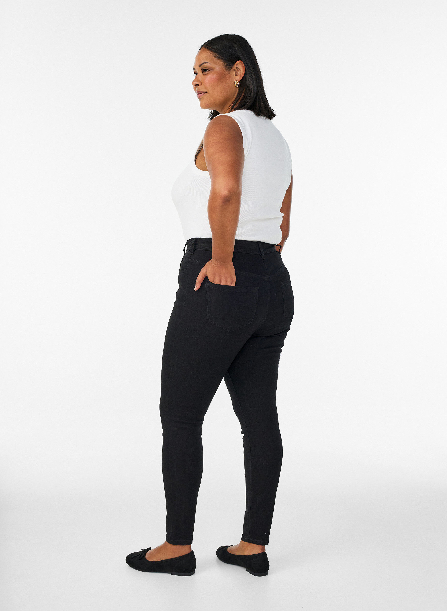 ZizziJeans met super slanke pasvorm, Zwart, Model image number 1