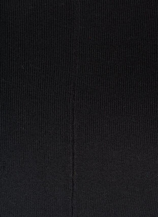 Losse gebreide blouse met geribbelde randen, Black, Packshot image number 2