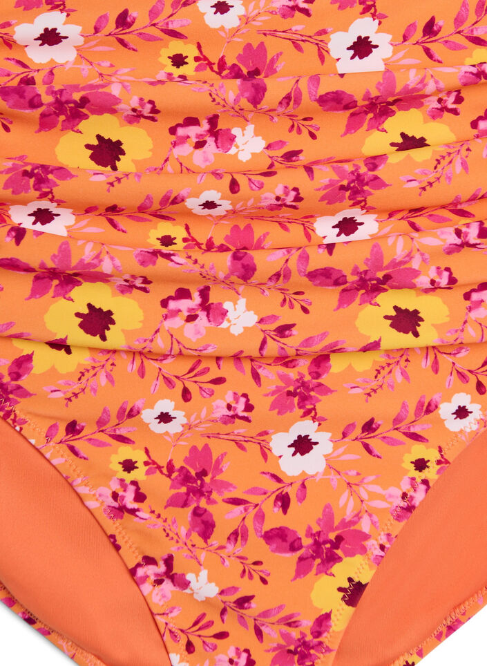 Hoge taille bikinibroekjes met patroon, Oranje, Packshot image number 2