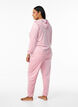 Velours broek met ingebosd patroon, Roze, Model image number 1