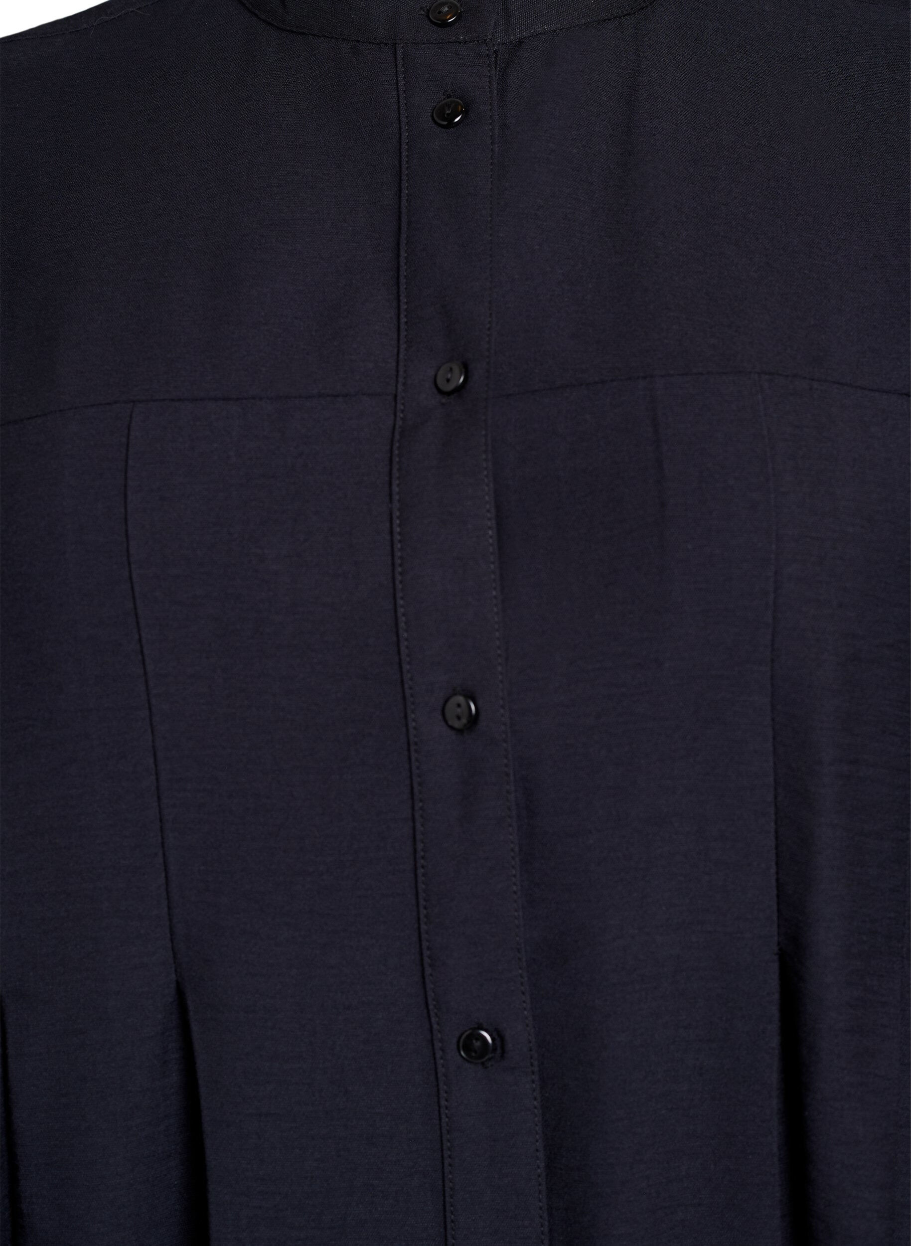 Zizzi Chemise &eacute;vas&eacute;e en viscose, Noir, Packshot image number 2