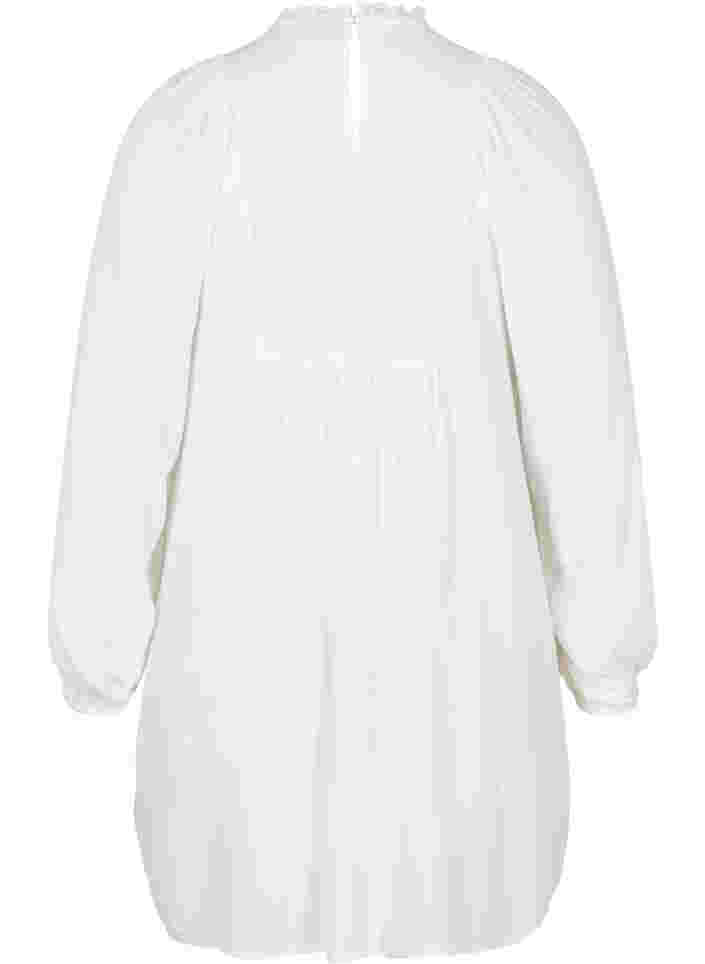 tunique en viscose avec détails en dentelle, Off White, Packshot image number 1