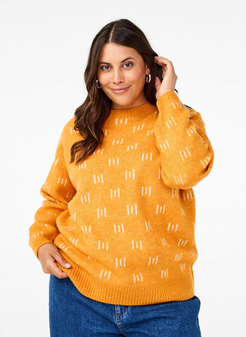 Pull à motifs, Yam Birch Comb, Model image number 0