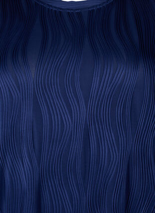 Jurk met lange mouwen  met een structuurpatroon, Maritime Blue, Packshot image number 2