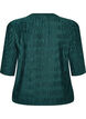 Blouse met golvende textuur en ballonvorm, Groen, Packshot image number 1