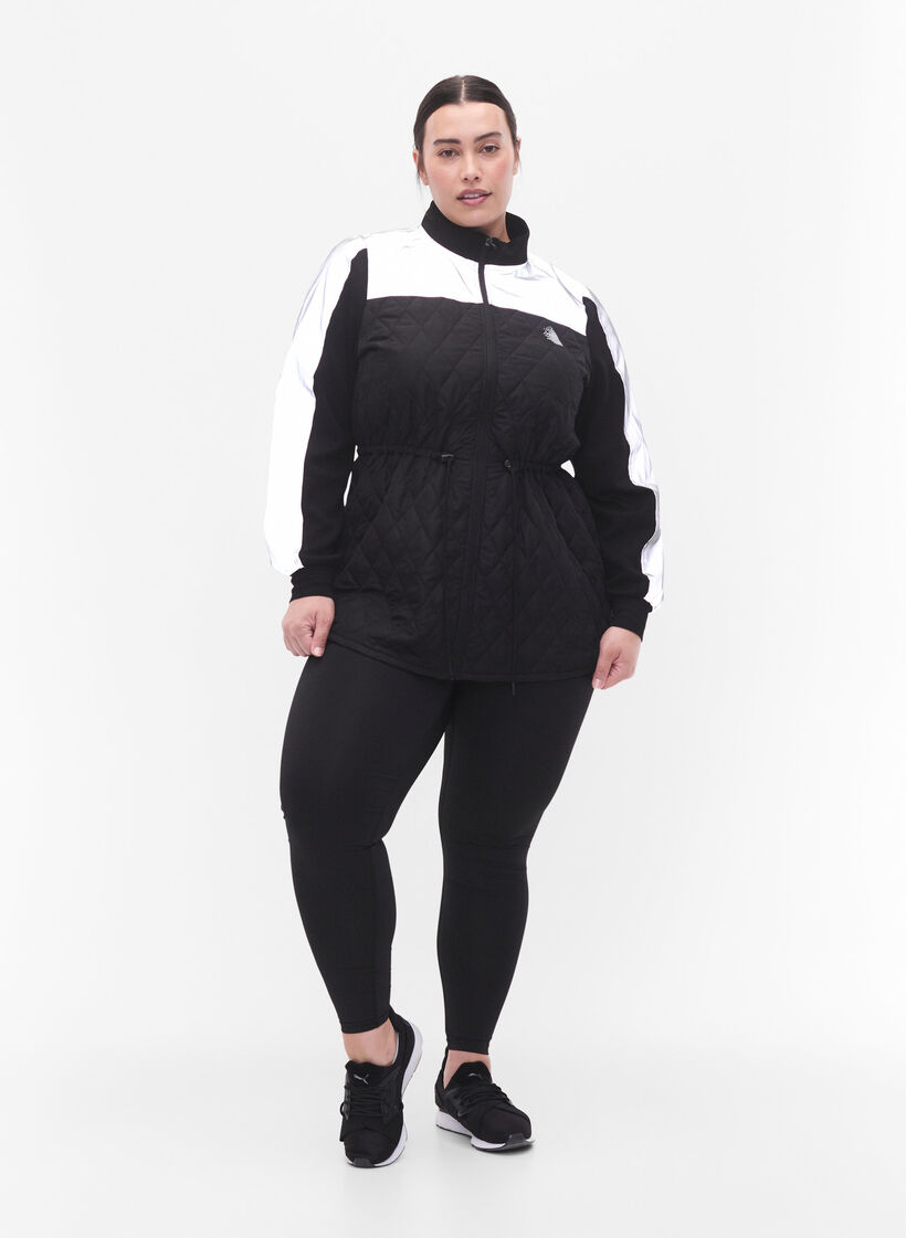 Veste de sport réfléchissante avec taille réglable, Black w. Reflex, Model image number 2