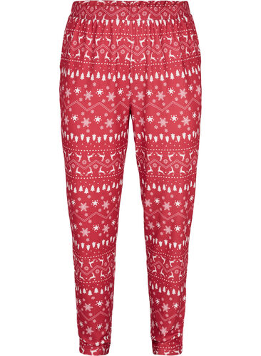 Pantalon de Noël avec imprimé, Tango Red/White AOP, Packshot image number 0