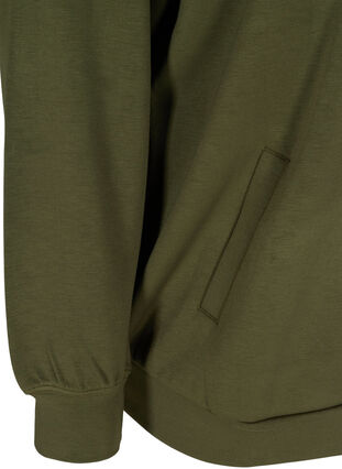 Sweatshirt met zakken en capuchon, Ivy Green, Packshot image number 3