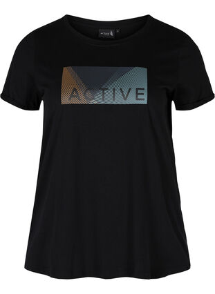 Sport-T-shirt met print, Black Citadel, Packshot image number 0