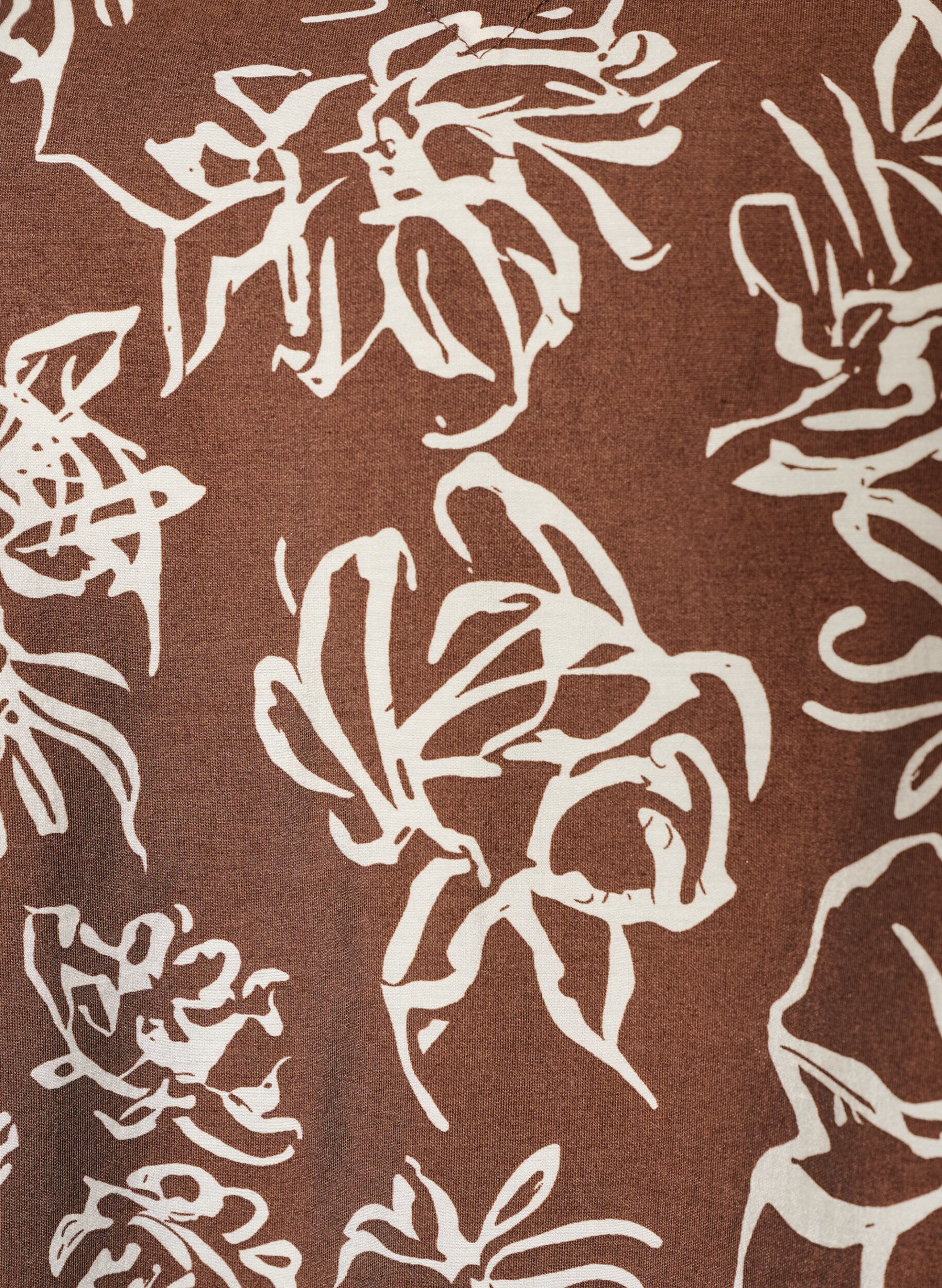 ZizziViscose blouse met V-hals, Bruin, Packshot image number 2