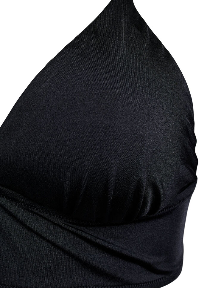 Bikinitop met uitneembare pads en rugsluiting, Zwart, Packshot