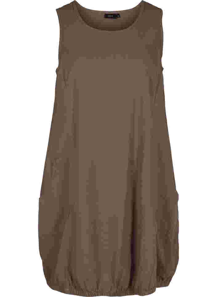 Mouwloze katoenen jurk, Falcon, Packshot image number 0