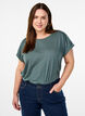 T-shirt &agrave; manches courtes en m&eacute;lange de coton, Vert, Model image number 0