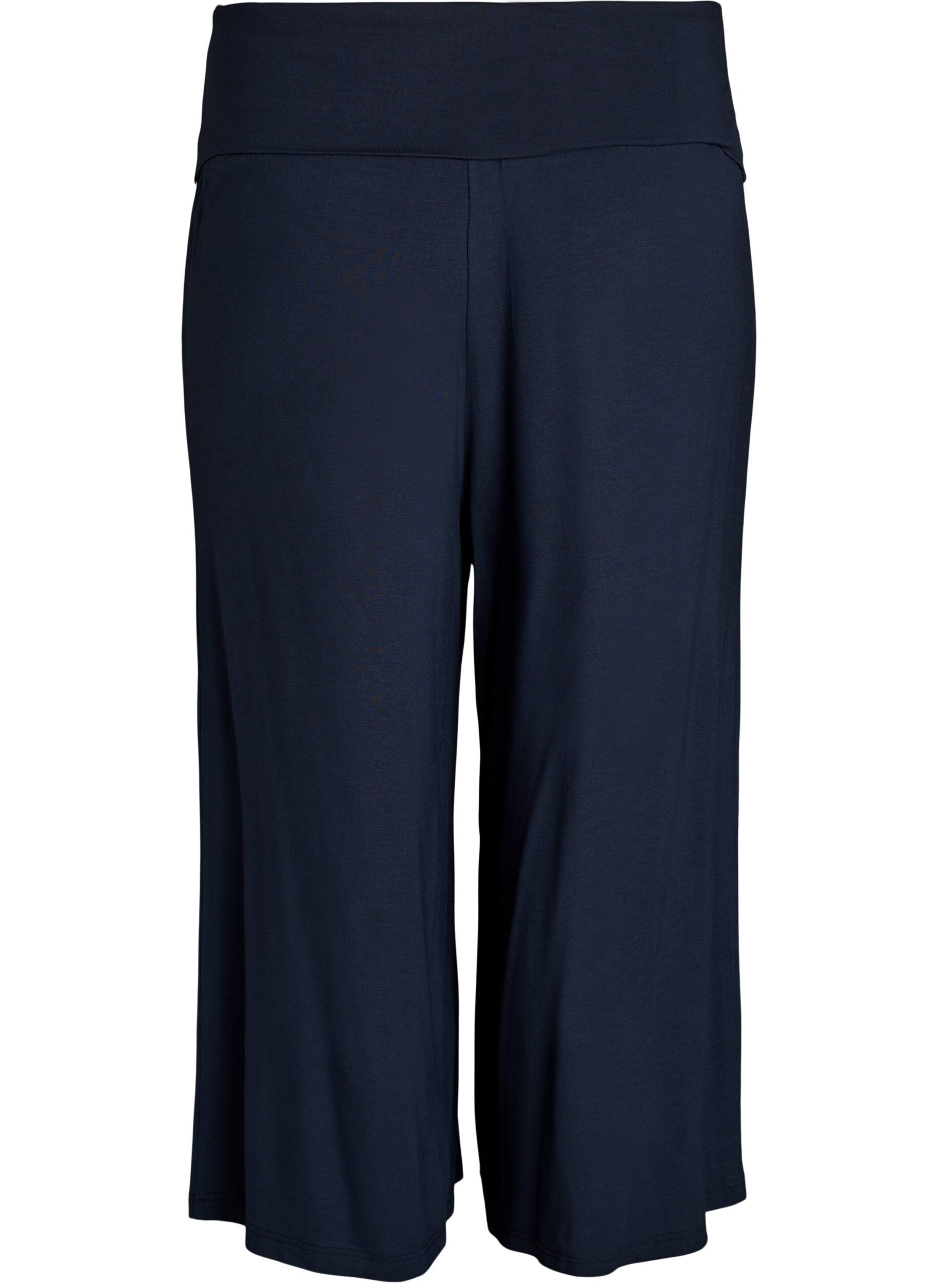 Zizzi Jupe-culotte taille haute en jersey, Bleu, Packshot image number 1