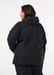 Ski jas met capuchon en zakken met ritssluiting, Zwart, Model image number 2