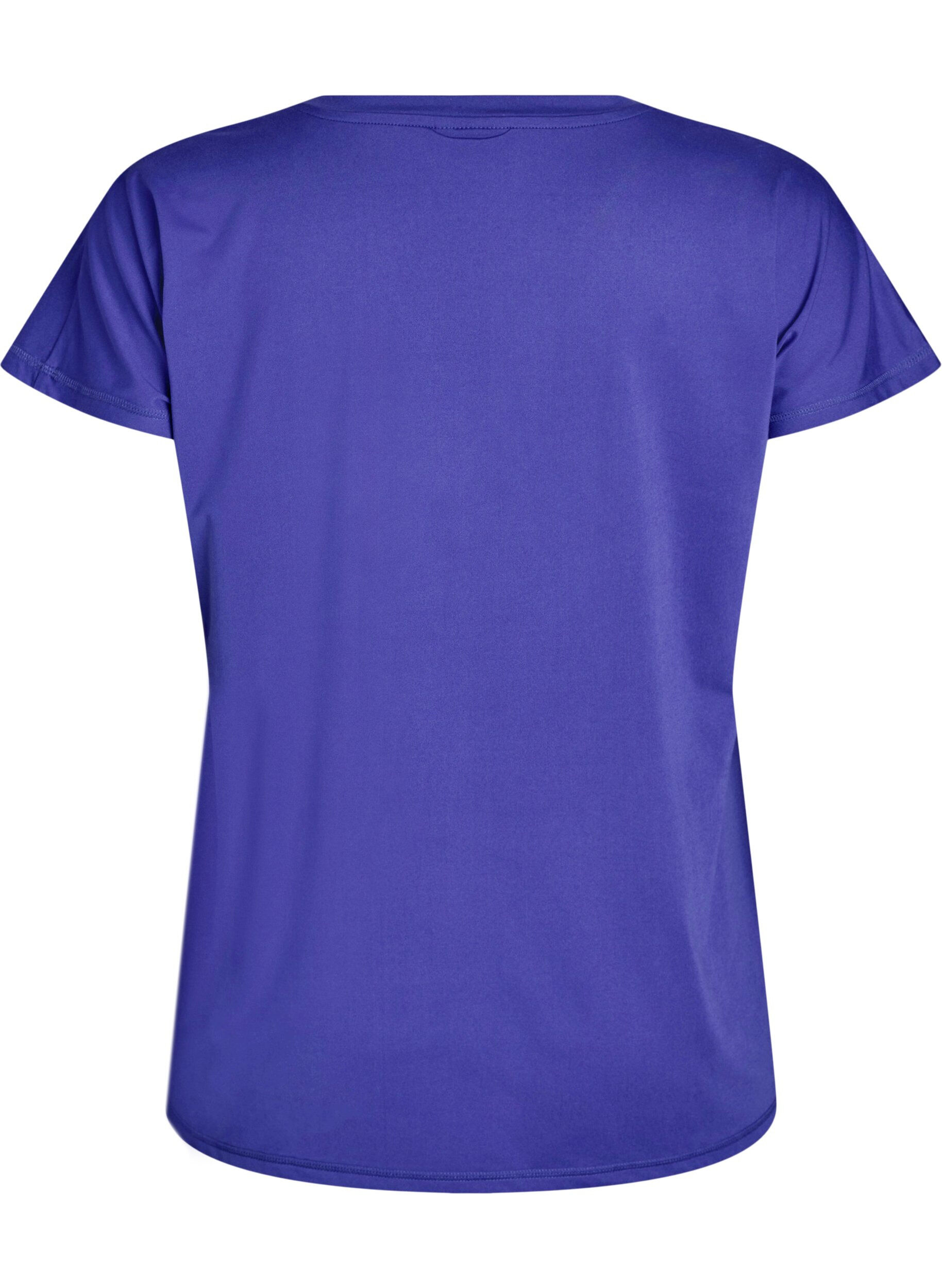 ZizziLosvallend trainings-T-shirt met V-hals, Paars, Packshot image number 1