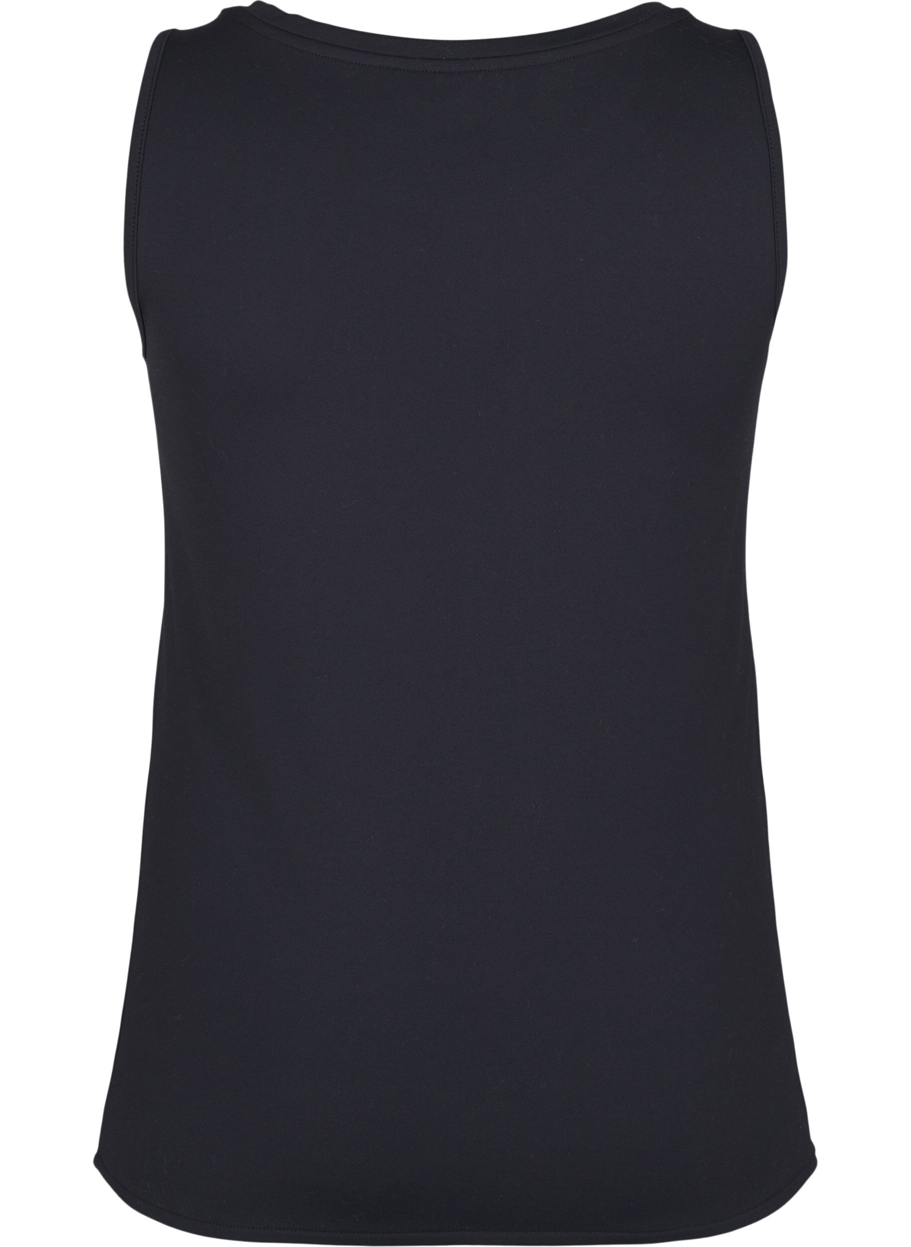 ZizziNauwsluitende trainingstop met silicone rand aan de binnenkant, Black, Packshot image number 1