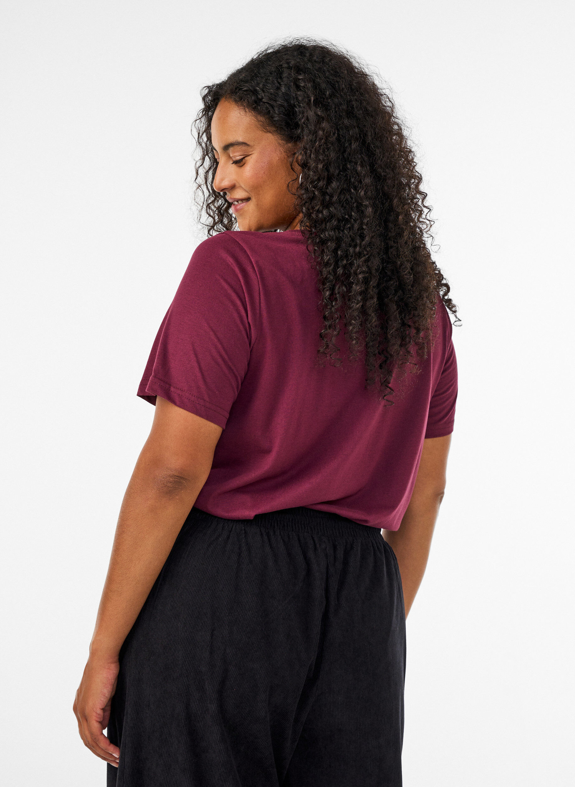ZizziT-shirt imprim&eacute;, Bordeaux, Model image number 2